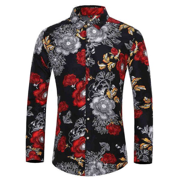 many styles men long-sleeved plus size 7xl shirt fashion rose plant flower printed shirt hawaii leisure vacation men's clothing w220216, White;black
many styles men long-sleeved plus size 7xl shirt fashion rose plant flower printed shirt hawaii leisure vacation men's clothing w220216, White;black