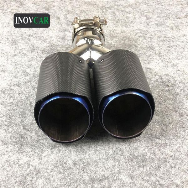 1pcs matte carbon fiber car back exhasut system coated blue stainless steel double exhaust pipes for universal1
1pcs matte carbon fiber car back exhasut system coated blue stainless steel double exhaust pipes for universal1