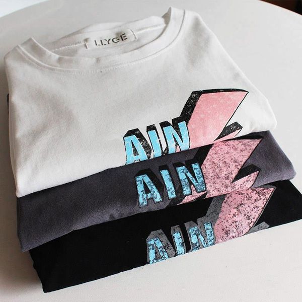 100% cotton t shirt women o neck black white letter print t shirts female 2020 summer lady tee in stock
100% cotton t shirt women o neck black white letter print t shirts female 2020 summer lady tee in stock
