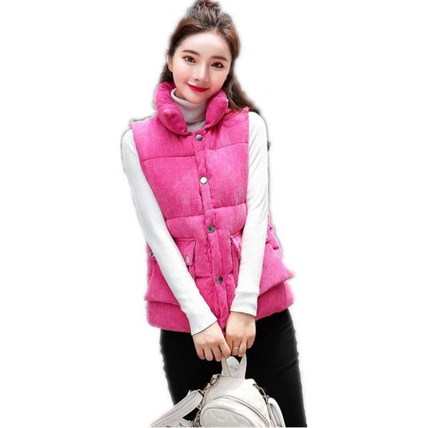 new arrival 2020 fashion autumn winter women short vest corduroy stand-collar button down cotton vest female casual cq2299, Black;white
new arrival 2020 fashion autumn winter women short vest corduroy stand-collar button down cotton vest female casual cq2299, Black;white