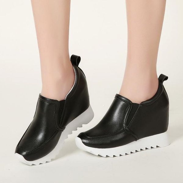 cow leather high heels women casual shoes hidden wedge women sneakers leisure platform shoes height increasing slip on footwear1, Black
cow leather high heels women casual shoes hidden wedge women sneakers leisure platform shoes height increasing slip on footwear1, Black
