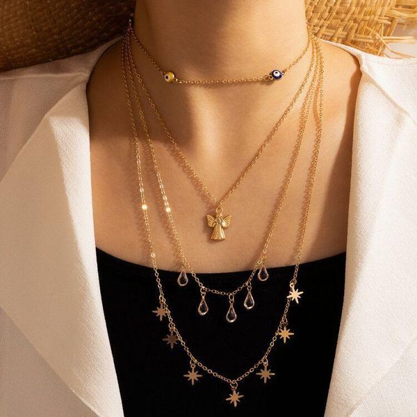 brling new 2020 fashion ins vintage chain pendant choker eyes stars angel alloy necklace for women girls gifts party, Golden;silver
brling new 2020 fashion ins vintage chain pendant choker eyes stars angel alloy necklace for women girls gifts party, Golden;silver