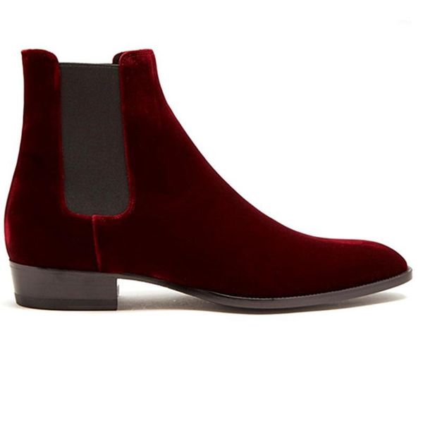 boots handmade velvet vintage men cow leather shoes ankle wedding business pointed toe slip-on boots1, Black
boots handmade velvet vintage men cow leather shoes ankle wedding business pointed toe slip-on boots1, Black