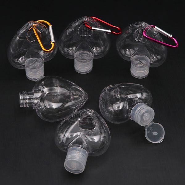 50ml heart shape hand sanitizer with key ring hook clear transparent plastic refillable containers travel bottle patry favor dha2062
50ml heart shape hand sanitizer with key ring hook clear transparent plastic refillable containers travel bottle patry favor dha2062