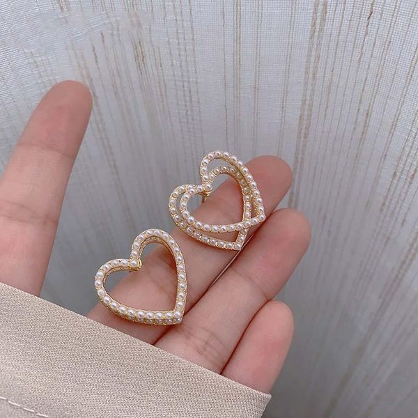 dangle & chandelier origin summer delicate double layer love heart pearl earrings for women japanese hollow out party gifts jewellery, Silver
dangle & chandelier origin summer delicate double layer love heart pearl earrings for women japanese hollow out party gifts jewellery, Silver