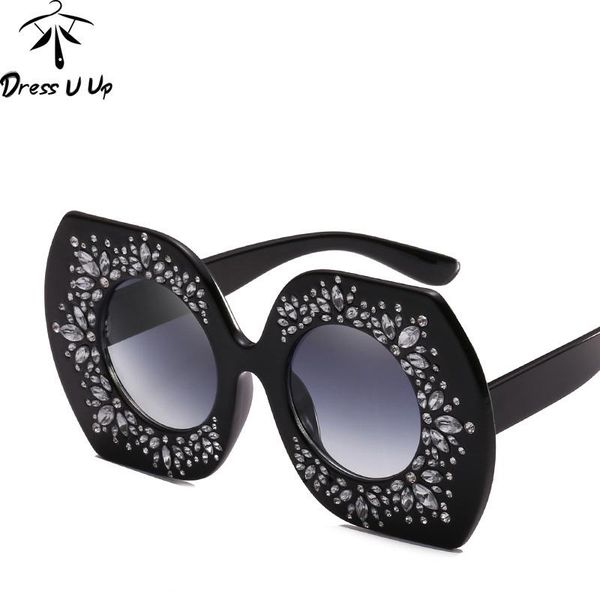 sunglasses dressuup luxury diamond women brand designer vintage gradient female sun glasses feminino, White;black
sunglasses dressuup luxury diamond women brand designer vintage gradient female sun glasses feminino, White;black