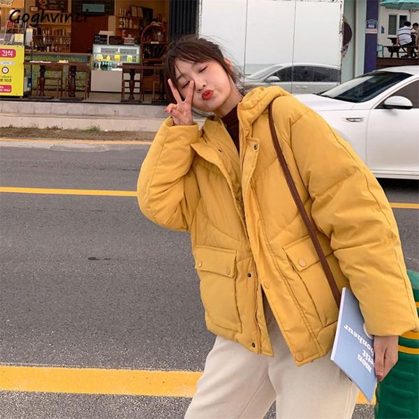 short style parkas women solid windproof winter hooded womens trendy leisure harajuku outwear loose simple pocket oversize chic, Black
short style parkas women solid windproof winter hooded womens trendy leisure harajuku outwear loose simple pocket oversize chic, Black