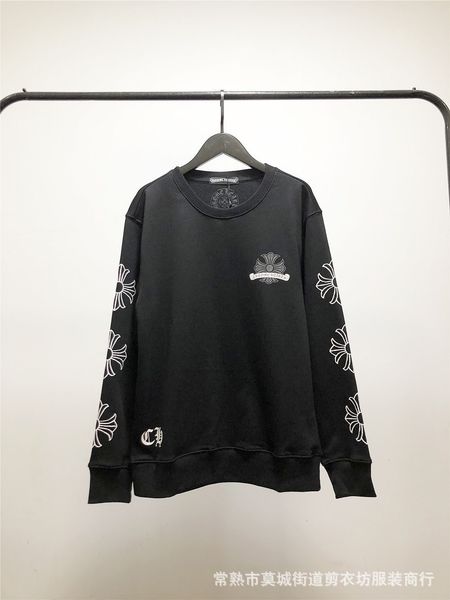 net red ch croxin 2020 new classic horseshoe terry cotton round neck long-sleeved sweater, Black
net red ch croxin 2020 new classic horseshoe terry cotton round neck long-sleeved sweater, Black