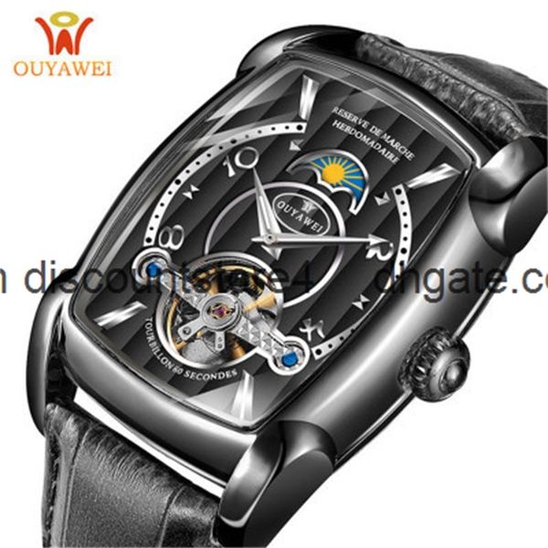 new ouyawei mechanical men's watch leisure business fashion men's square watch, Slivery;brown
new ouyawei mechanical men's watch leisure business fashion men's square watch, Slivery;brown