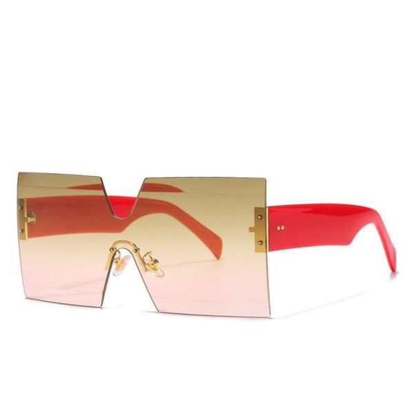 sunglasses fashion oversized square rimless colorful one-piece big frame spectacles female one piece travel gafa de sol, White;black
sunglasses fashion oversized square rimless colorful one-piece big frame spectacles female one piece travel gafa de sol, White;black