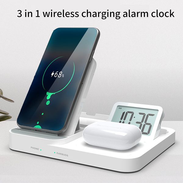 3 in 1 wireless charger alarm clock lcd digital display foldable 15w fast mobile phone wireless charging stand for airpods
3 in 1 wireless charger alarm clock lcd digital display foldable 15w fast mobile phone wireless charging stand for airpods