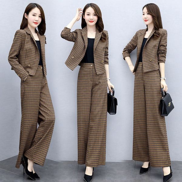 chess two sets korean-style women's pants tweed suit woman wide legged pantalones of fiesta mujer stylish jacket bgbz, White
chess two sets korean-style women's pants tweed suit woman wide legged pantalones of fiesta mujer stylish jacket bgbz, White