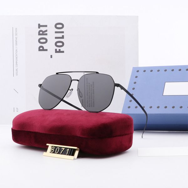 five colors 2021 fashion men and women designers sunglasses luxury driving polarized glasses with box 8071, White;black
five colors 2021 fashion men and women designers sunglasses luxury driving polarized glasses with box 8071, White;black