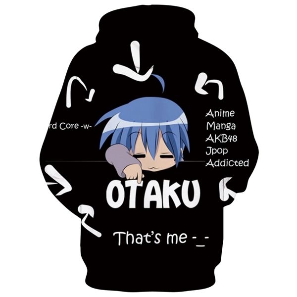 lucky star otaku sweatshirt 3d printed men women oversized hip hop japanese anime streetwear harajuku hoodie sweatshirts q1217, Black;white
lucky star otaku sweatshirt 3d printed men women oversized hip hop japanese anime streetwear harajuku hoodie sweatshirts q1217, Black;white