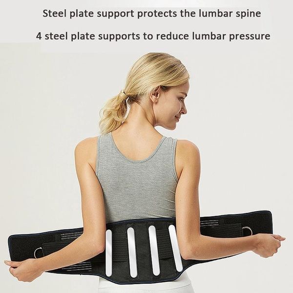 waist support adjustable elstiac magnetic bar belt lumbar back exercise brace posture corrector trainer men women, Black;gray
waist support adjustable elstiac magnetic bar belt lumbar back exercise brace posture corrector trainer men women, Black;gray