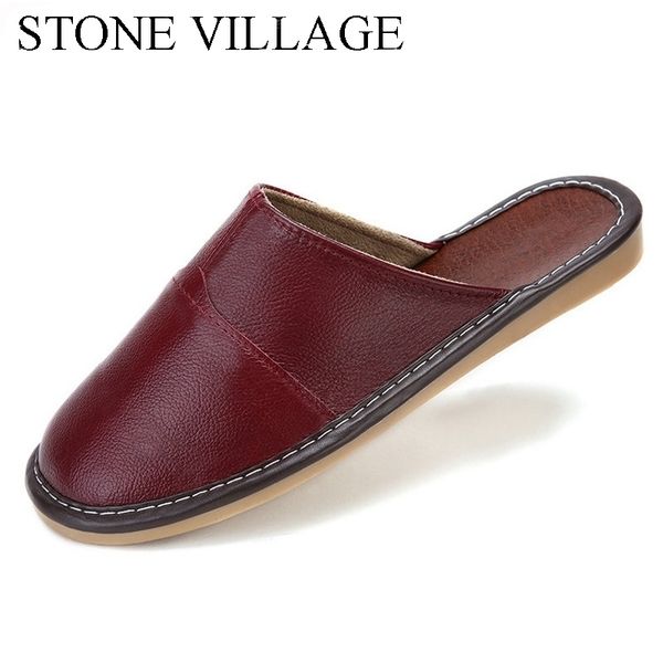 plus size 35-44 genuine leather summer slippers women men non-slip home floor shoes y200423, Black
plus size 35-44 genuine leather summer slippers women men non-slip home floor shoes y200423, Black