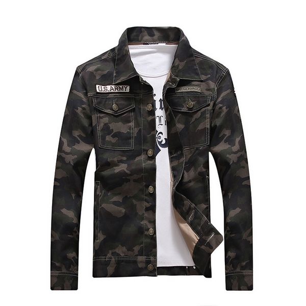 new sale spring men's denim jacket camouflage windbreaker mens slim coats masculina male fashion outerwear coats plus 4xl 201218, Black;brown
new sale spring men's denim jacket camouflage windbreaker mens slim coats masculina male fashion outerwear coats plus 4xl 201218, Black;brown