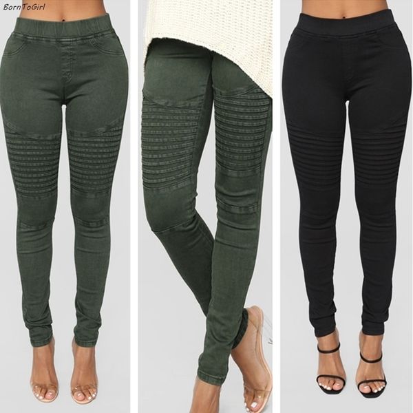 borntogirl elastic skinny pencil jeans for women leggings women's thin-section high waist black green jeans pants 201105, Blue
borntogirl elastic skinny pencil jeans for women leggings women's thin-section high waist black green jeans pants 201105, Blue