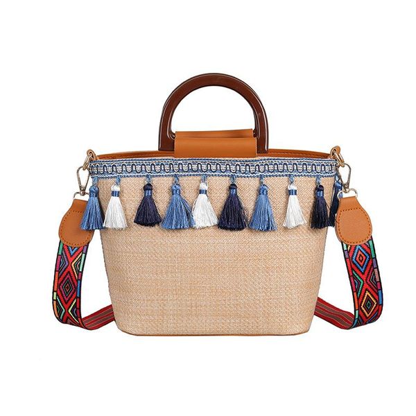 2021 new style female bag bohemian outdoor beach straw woven bag fringed bucket ladies shoulder wide shoulder strap
2021 new style female bag bohemian outdoor beach straw woven bag fringed bucket ladies shoulder wide shoulder strap