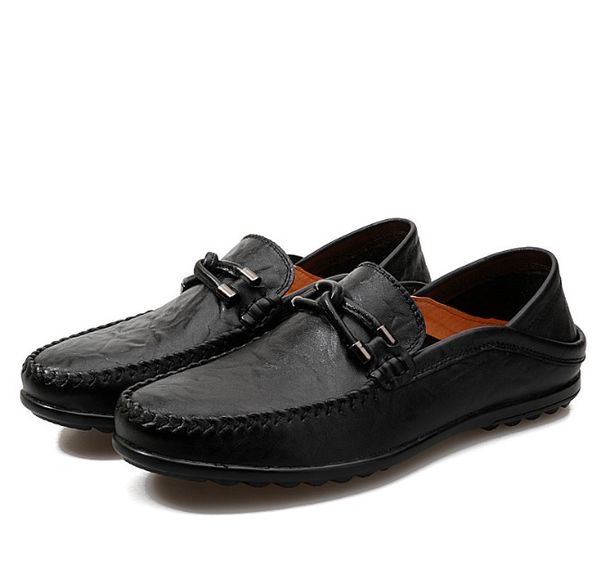 men's leather shoes soft moccasins flat shoe outdoor fashion spring autumn man casual loafers shoes, Black 
men's leather shoes soft moccasins flat shoe outdoor fashion spring autumn man casual loafers shoes, Black