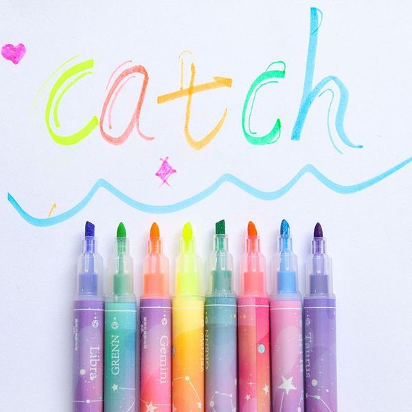 12pcs zodiac color highlighter marker spot liner pen set galaxy star horoscope pens for drawing highlight school student f0651, Black;red
12pcs zodiac color highlighter marker spot liner pen set galaxy star horoscope pens for drawing highlight school student f0651, Black;red