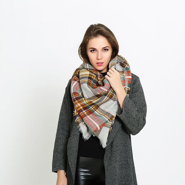 new style cashmere imitation color plaid neck shawl big square scarf in autumn and winter 2020, Blue;gray
new style cashmere imitation color plaid neck shawl big square scarf in autumn and winter 2020, Blue;gray