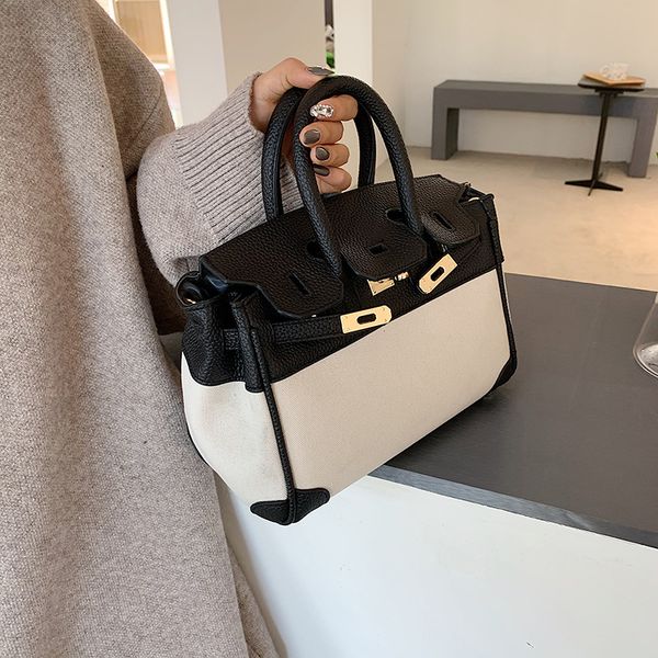 european and american retro fashion color contrast birkin bag 2020 new large capacity womens bag lychee pattern shoulder messenger handbag
european and american retro fashion color contrast birkin bag 2020 new large capacity womens bag lychee pattern shoulder messenger handbag