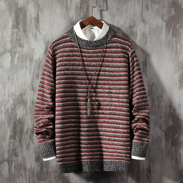 men's sweaters fashion classic o-neck striped sweater oversize pull plus size -5xl 2021 long sleeves pullover for autumn spring winter, White;black
men's sweaters fashion classic o-neck striped sweater oversize pull plus size -5xl 2021 long sleeves pullover for autumn spring winter, White;black