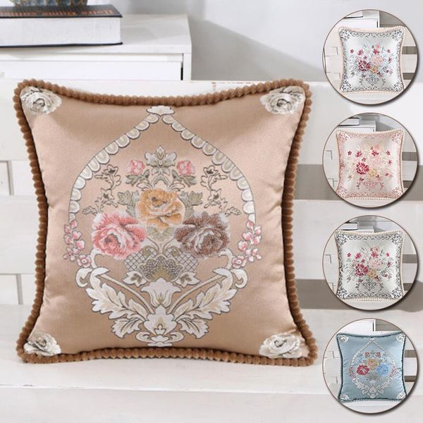 48x48cm square floral pattern pillowcase elegant embroidered throw pillows case for car sofa decorative cushion cover home decor
48x48cm square floral pattern pillowcase elegant embroidered throw pillows case for car sofa decorative cushion cover home decor