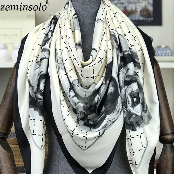 100% silk scarf hijab foulard head scarves hair bandana large square 130*130cm silk twill scarfs shawl wraps stoles hand roll 201218, Blue;gray
100% silk scarf hijab foulard head scarves hair bandana large square 130*130cm silk twill scarfs shawl wraps stoles hand roll 201218, Blue;gray