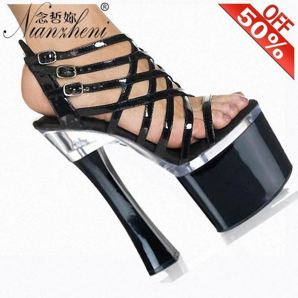 dress shoes gothic roman hollow open toe buckle strap narrow band 18cm high heeled spool heels 8 inches pole dancing women's sandals1, Black
dress shoes gothic roman hollow open toe buckle strap narrow band 18cm high heeled spool heels 8 inches pole dancing women's sandals1, Black