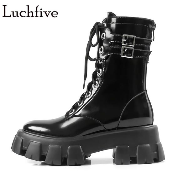 boots lace up thick bottom ankle round toe buckle femme square heels women black white shoes woman
boots lace up thick bottom ankle round toe buckle femme square heels women black white shoes woman