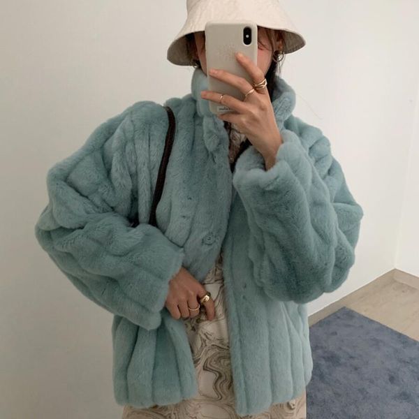 lucyever 2020 new blue short faux fur coat winter warm thicken plush women jacket korean loose elegant furry overcoat mujer, Black
lucyever 2020 new blue short faux fur coat winter warm thicken plush women jacket korean loose elegant furry overcoat mujer, Black