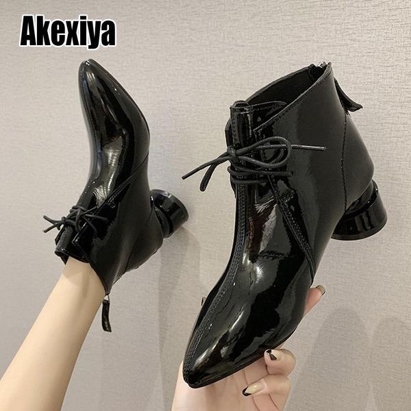 woman fashion spring autumn pointed toe high heel boots lady casual ankle boots female lace up street w125, Black
woman fashion spring autumn pointed toe high heel boots lady casual ankle boots female lace up street w125, Black