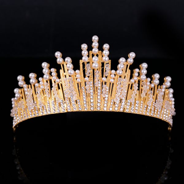 trendy wedding crown baroque crystal pearl tiara headdress gold headband princess hair accessories bridal crowns headdress handmade, Slivery;golden
trendy wedding crown baroque crystal pearl tiara headdress gold headband princess hair accessories bridal crowns headdress handmade, Slivery;golden