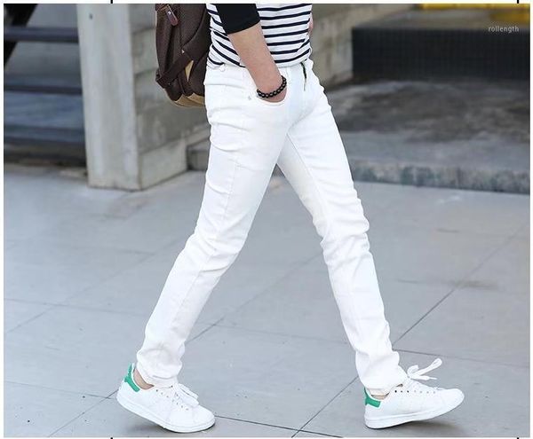 man jeans pure white elastic force youth thin section self-cultivation bound feet pants trend leisure long trousers1, Blue
man jeans pure white elastic force youth thin section self-cultivation bound feet pants trend leisure long trousers1, Blue