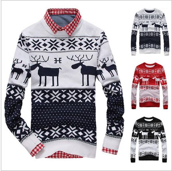 men's sweaters wholesale- 2021 fahion winter warm wool knitted mens ugly christmas deer sweater crewneck long sleeve reindeer pullover, White;black
men's sweaters wholesale- 2021 fahion winter warm wool knitted mens ugly christmas deer sweater crewneck long sleeve reindeer pullover, White;black
