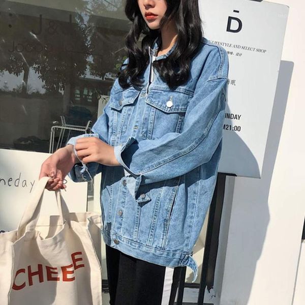 jocoo jolee women fashionable mid-long denim jackets casual long sleeve blue jean coats streetwear loose outwear 2020 autumn1, Black;brown
jocoo jolee women fashionable mid-long denim jackets casual long sleeve blue jean coats streetwear loose outwear 2020 autumn1, Black;brown
