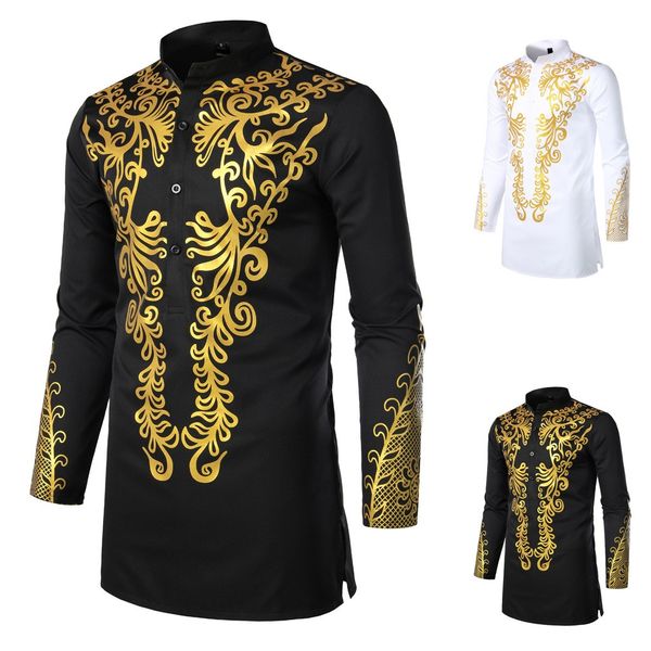 feitong fashion printed men casual shirt africa summer bohe long sleeve basic shirt blouses fit slim camisas, White;black
feitong fashion printed men casual shirt africa summer bohe long sleeve basic shirt blouses fit slim camisas, White;black