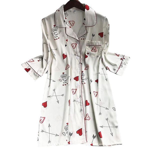 ladies sleepwear loose sleepshirt thin ice-silk cute strawberry printed nightgown turn down collar satin summer female homewear, Black;red
ladies sleepwear loose sleepshirt thin ice-silk cute strawberry printed nightgown turn down collar satin summer female homewear, Black;red