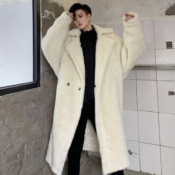 men's imitation coat long fashion design eco-friendly fur overcoat men thick faux leather wool male outerwear, Black
men's imitation coat long fashion design eco-friendly fur overcoat men thick faux leather wool male outerwear, Black