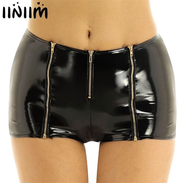 iiniim womens femme punk pole dance party clubwear wetlook shorts patent leather front zipper low rise mini shorts for costumes y200403, White;black
iiniim womens femme punk pole dance party clubwear wetlook shorts patent leather front zipper low rise mini shorts for costumes y200403, White;black