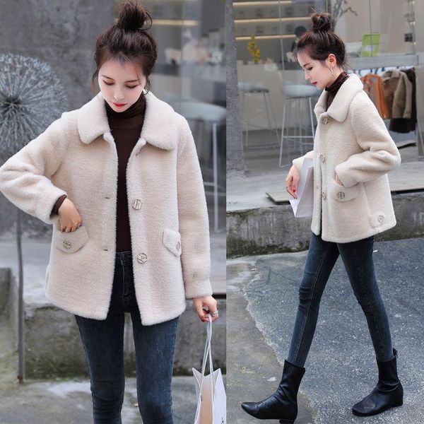 women's fur & faux women 2021 autumn winter lamb wool coat female thick warm soft jacket overcoat ladies fake casual outerwear b526, Black
women's fur & faux women 2021 autumn winter lamb wool coat female thick warm soft jacket overcoat ladies fake casual outerwear b526, Black