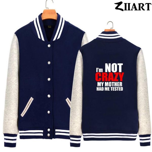 letters words tbbt clip art i'm not crazy my mother had me tested woman full zip autumn winter fleece baseball jackets ziiart, Black;brown
letters words tbbt clip art i'm not crazy my mother had me tested woman full zip autumn winter fleece baseball jackets ziiart, Black;brown
