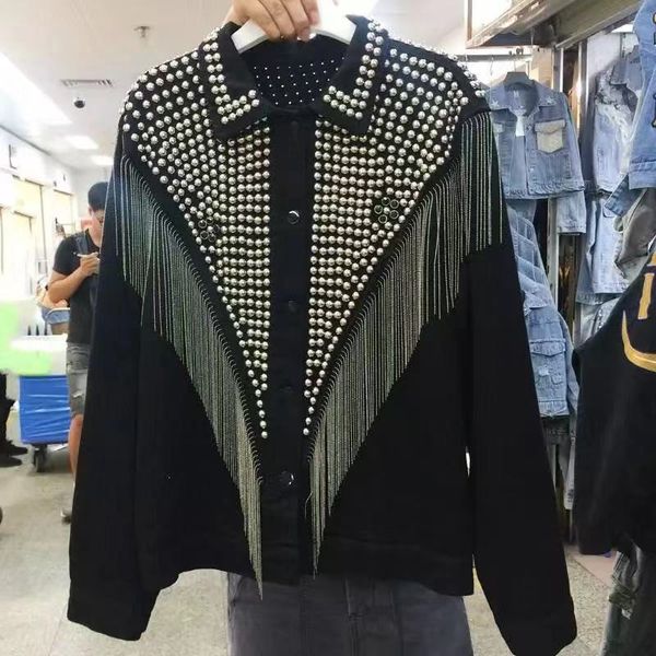 2021 new luxury designer denim women's jacket autumn kpop he came in style party street wear 3ccj, Black;brown
2021 new luxury designer denim women's jacket autumn kpop he came in style party street wear 3ccj, Black;brown