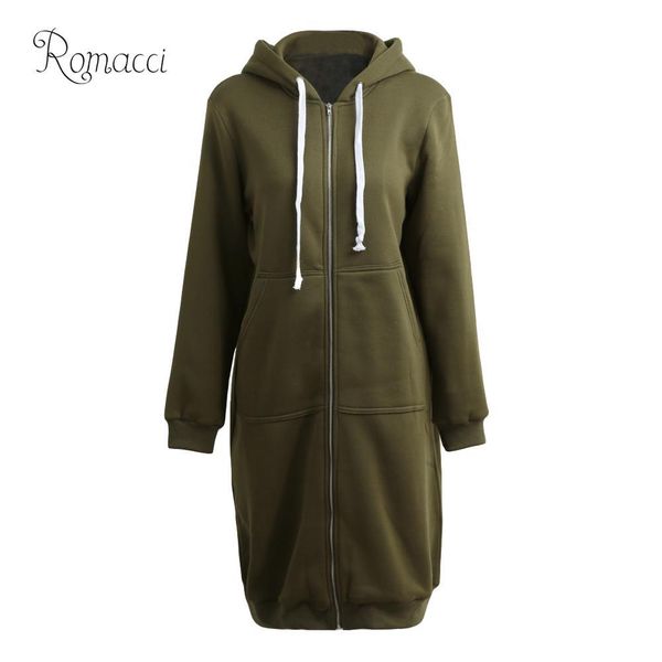 romacci plus size hooded coat female fashion women hoodies long sweatshirts winter casual pockets zipper solid outerwear jacket, Black
romacci plus size hooded coat female fashion women hoodies long sweatshirts winter casual pockets zipper solid outerwear jacket, Black