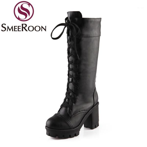 boots smeeroon knee high lace up youth campus leisure winter thick heels platform fashion woman shoes big size1, Black
boots smeeroon knee high lace up youth campus leisure winter thick heels platform fashion woman shoes big size1, Black