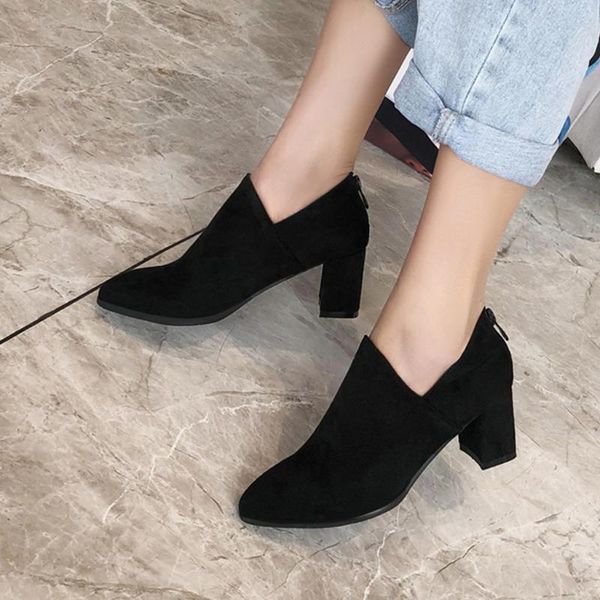 boots fashion women's high heel short shoes casual back zipper suede ankle bottes femme cuir veritable, Black
boots fashion women's high heel short shoes casual back zipper suede ankle bottes femme cuir veritable, Black