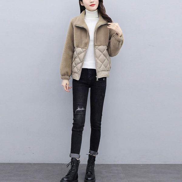 down women's short versatile autumn and winter 2020 new korean loose show slim cotton jacket, Black
down women's short versatile autumn and winter 2020 new korean loose show slim cotton jacket, Black