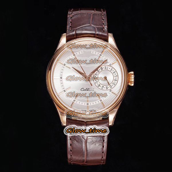 gmf version cellini sa3126 automatic mechanical white dial m50505 sapphire mens watch 18k rose gold case leather strap sport watches, Slivery;brown
gmf version cellini sa3126 automatic mechanical white dial m50505 sapphire mens watch 18k rose gold case leather strap sport watches, Slivery;brown